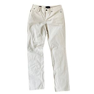 Talbots Heritage Stretch Corduroy Straight Leg White Pants